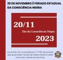 20 de novembro é feriado estadual da Consciência Negra