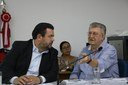 Vereador Anderson Branco e secretário de Planejamento Orlando Bolçone em apresentação da Lei de Diretrizes Orçamentárias (LDO) para 2024 Audiência na Câmara vai discutir LDO 2024