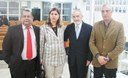 Celi Regina com Fábio Moutinho, da Escola do Legislativo de Taubaté; Florian Madruga, Presidente da Associação Brasileira das Escolas dos Legislativos e Roberto Lamari, diretor da Escola do Parlamento da Capital. Vereadora Celi visita a Câmara de Limeira