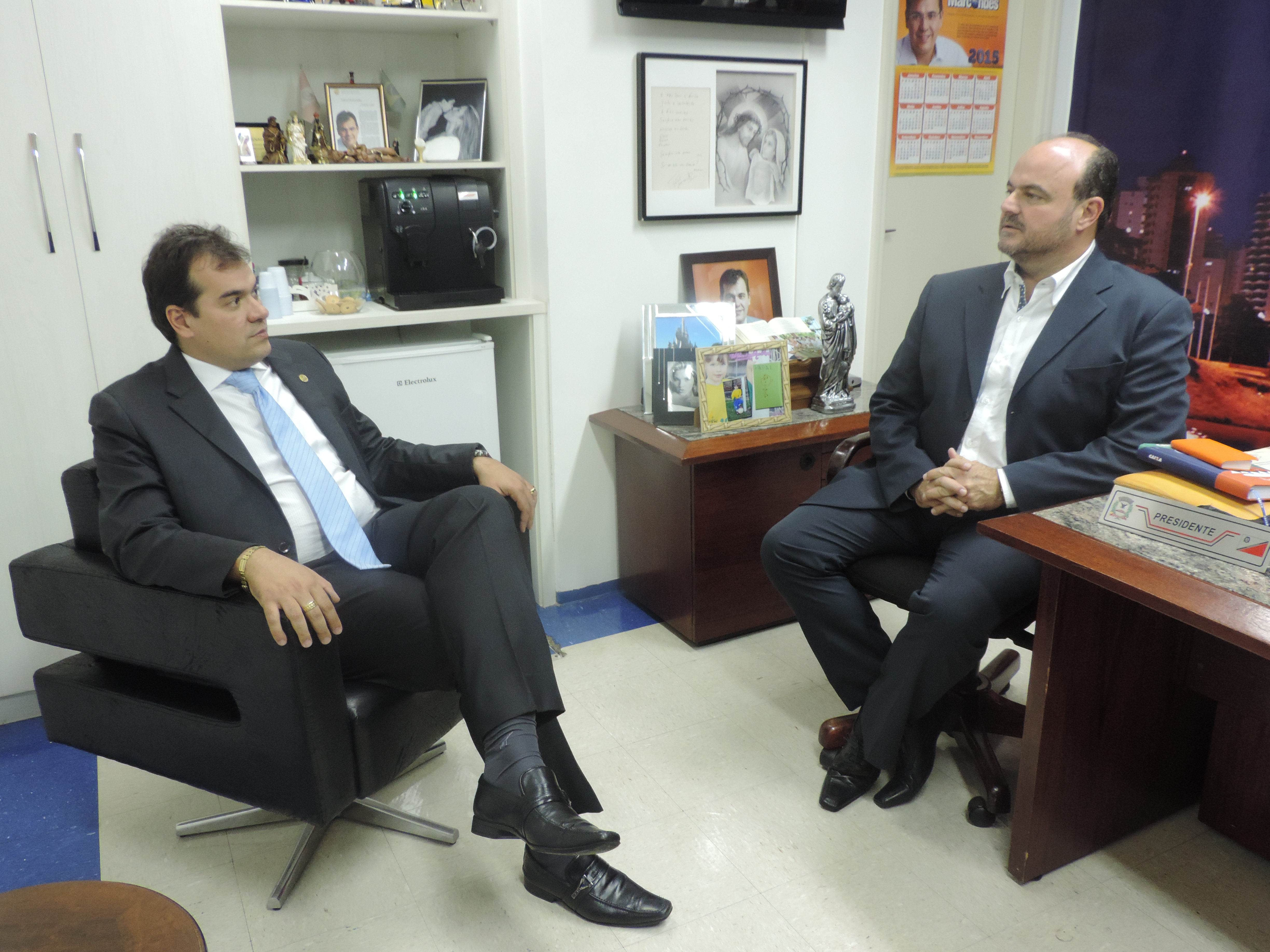Deputado Ricardo Madalena visita Câmara de Rio Preto