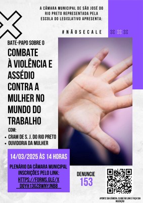 Evento debate violência contra a mulher e assédio no trabalho