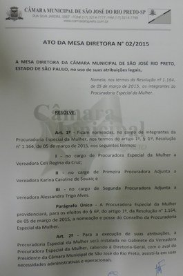 Mesa Diretora dá posse a procuradoras da mulher