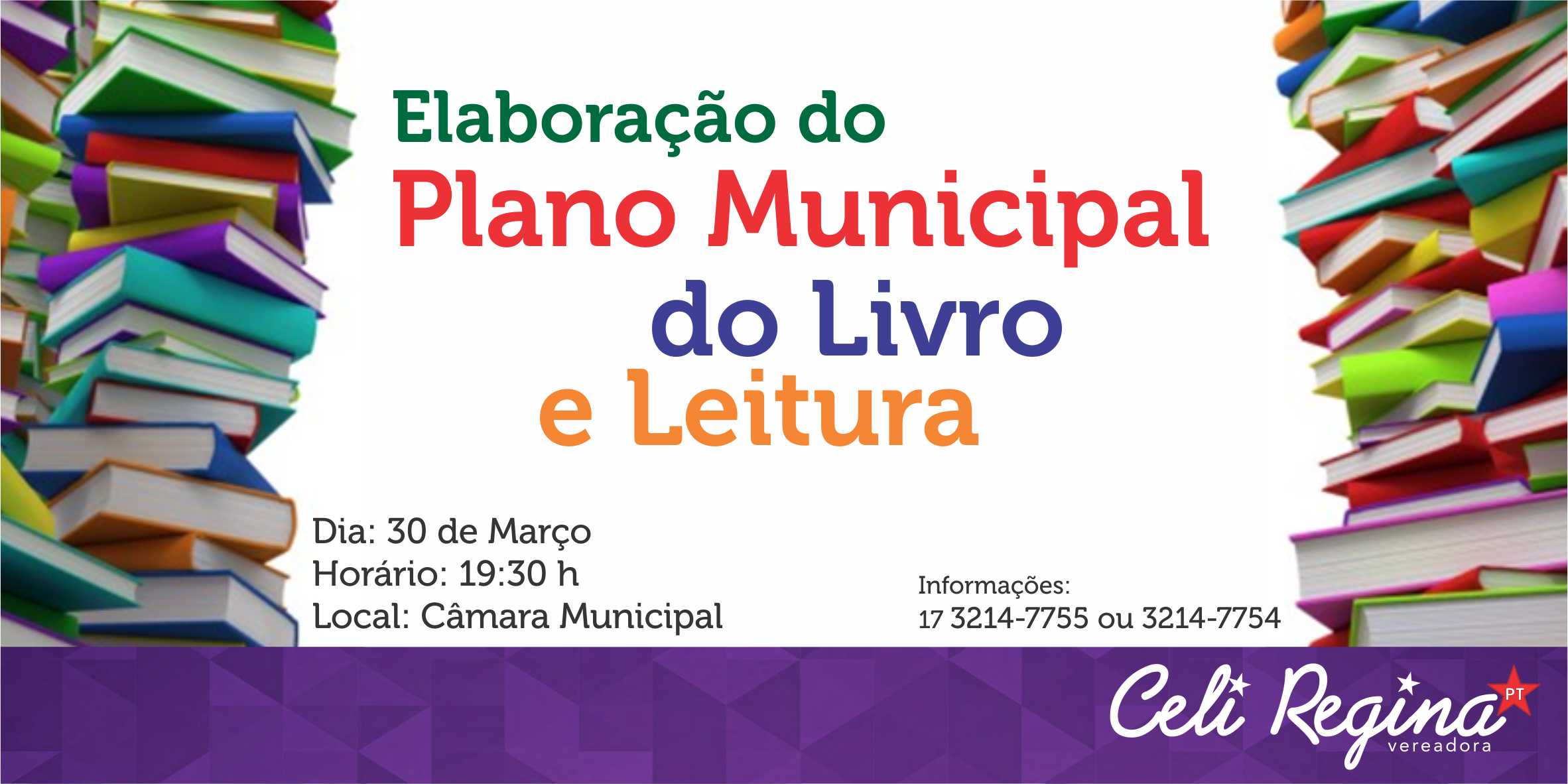 Plano do livro e leitura é tema de evento nesta quarta-feira