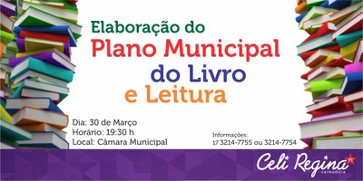 Plano do livro e leitura é tema de evento nesta quarta-feira