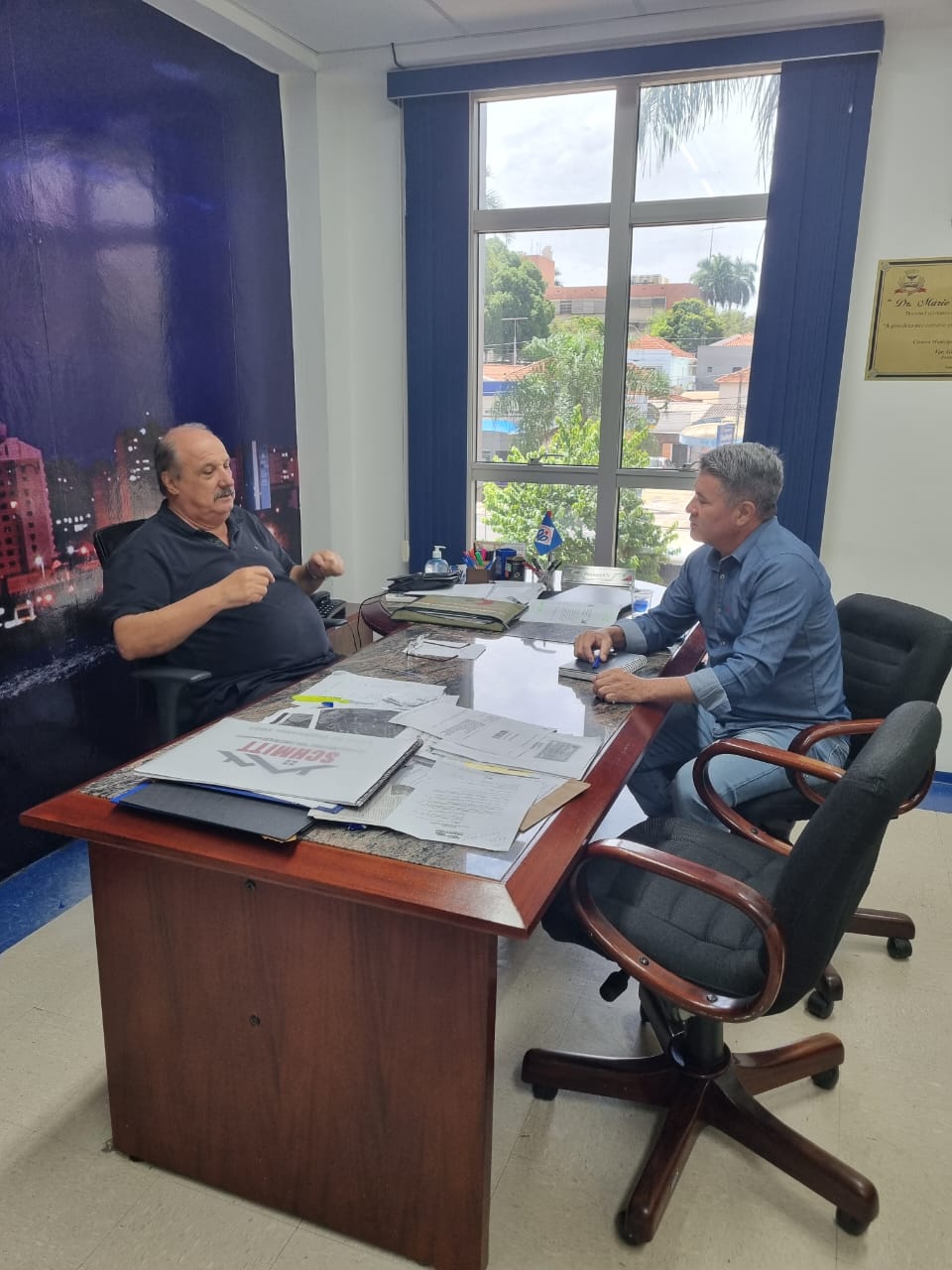 Presidente da Câmara recebe vereador de Pereira Barreto