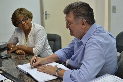 Presidente recebe deputado Orlando Bolçone 