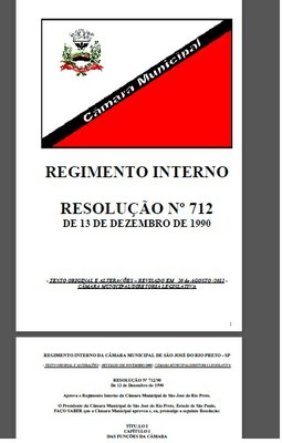 Regimento e Lei Orgânica estão disponíveis para consulta online