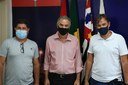 Rossini Diniz, Pedro Roberto e Fábio Marcondes durante posse Rossini Diniz toma posse na vaga de Marcondes