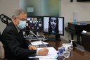 Presidente Pedro Roberto durante fala da representante do Vibrar com Parkinson Plenário aprova cota para moradores de rua e desempregados