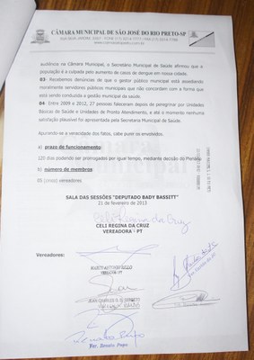 Vereadores assinam instalação de CEI