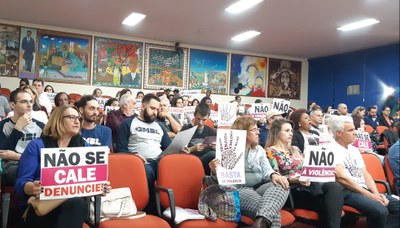 Violência contra a mulher é tema da tribuna livre na 24ª sessão
